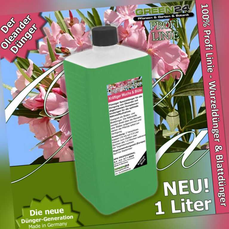 Oleanderdünger flüssig XL 1 Liter f. Nerium Oleander NPK Volldünger Kübel + Beet