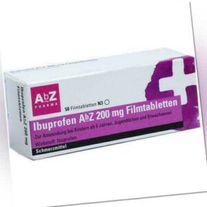 IBUPROFEN AbZ 200 mg Filmtabletten 50 St PZN 1016055