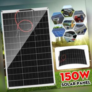 150W Solarpanel Solarmodul MONOkristallin Photovoltaik Solarzelle Auto Boot