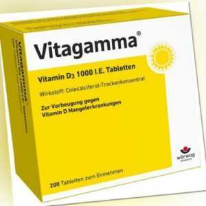 VITAGAMMA Vitamin D3 1.000 I.E. Tabletten 200 St PZN 10751049