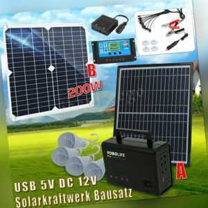 Solar Power Station Set Tragbare Generator Notstromversorgung / Solarpanel Kit
