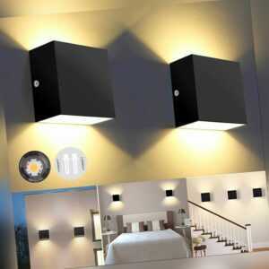 12W COB LED Wandleuchte Innen Lampe Cube Wand Flur Strahler Licht Up Down Innen