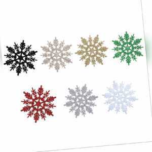 Christmas Snowflake Ornaments Sprinkles DIY New Year Pendant Home Tree Deco
