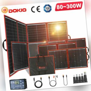 Dokio 12v 100w 200w 300w faltbar tragbar Solarpanel für Autobatterie / Wohnwagen