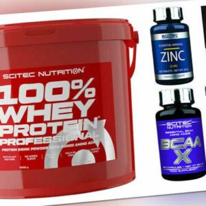 Scitec Nutrition 100% Whey Protein Professional 5000g  Eiweiß Pulver 5 KG +Bonus