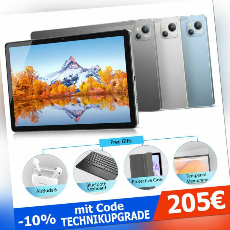 Vorbestellen Blackview Tab 13 Tablet PC 6GB+128GB 10,1" FHD+ 7280mAh Android 12