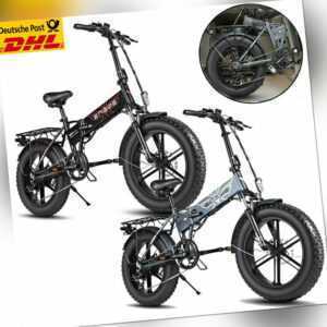 20 Zoll 750W Elektrofahrrad Mountainbike 45KM/H 48V Fat Reifen E-Bike Faltbar