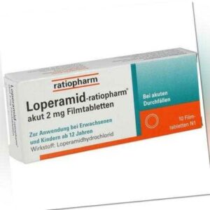 LOPERAMID-ratiopharm akut 2 mg Filmtabletten 10 St 00251191
