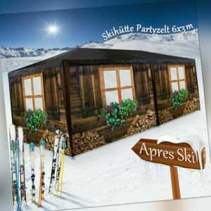 Festzelt Almhütte Bierzelt 3x6m Wasserabweisend Party Zelt Wiesn Ski Pavillon