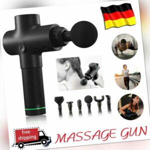 30 Modi Electric Massage Gun Massagepistole Massager Muscle Massagegerät+6 Köpfe