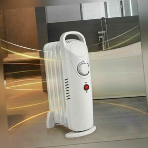 Ölradiator Heizgerät Elektroheizung mobil leise tragbar Heizung Thermostat 500W