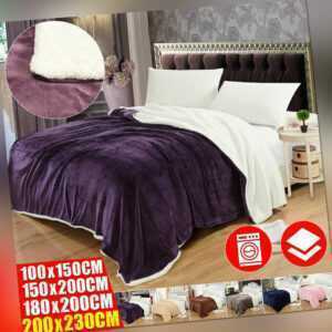 Fleecedecke Flanell Bettbezug Wendbare Kuscheldecke Flauschige