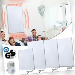 Infrarotheizung Wandmontage Heizpaneel mit Thermostat 300W-1000W Wohnzimmer DE
