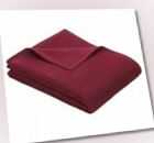 Uni Kuscheldecke IBENA Porto, rot, 150x200 cm, Baumwollmischung,