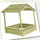 vidaXL Kiefer Imprägniert Spielhaus Sandkasten Sandbox Gartenhaus Holzhaus