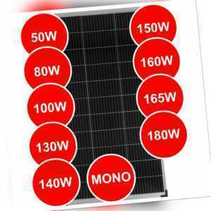 Solarmodul Solarpanel Solarzelle 50 80 100 130 140 150 160 165 180 Watt Mono