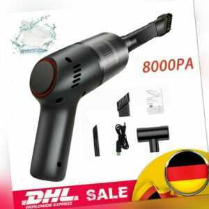 120W 8000PA Kabellos Mini Handstaubsauger Staubsauger Nass&Trocken Akku Sauger