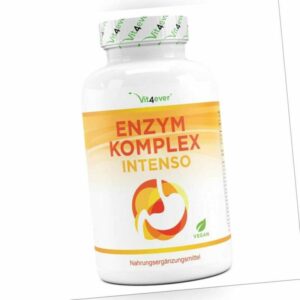 Enzym Komplex Intenso - 120 Kapseln -  vegan + hochdosiert aus 19 Inhaltsstoffen