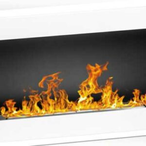 Gel- und Wand - Ethanol - Kamin 90 cm WEISS Gelkamin Bio-Ethanolkamin