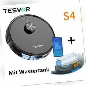 Tesvor S4 Saugroboter Staubsauger Laser Wischfunktion Kehrroboter Mit Wassertank
