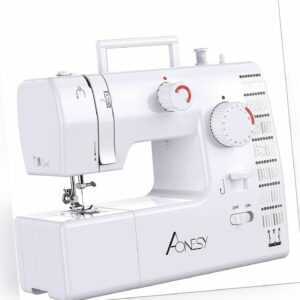 Nähmaschine Tragbar Haushaltsnähmaschine 59 Stiche 6 Schichten Denim Aonesy Weiß