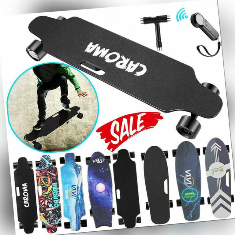 Elektro Skateboard 20km/h E-board, Elektrisches Longboard mit Fernbedienung AA