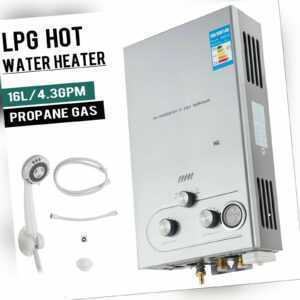 16L LPG Propane Durchlauferhitzer Warmwasserbereiter Boiler Wasserspeicher