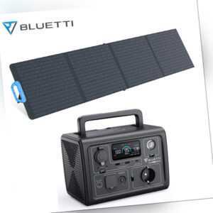BLUETTI EB3A 600W Powerstation Tragbare Generator LiFePO4 mit 120W Solarpanel