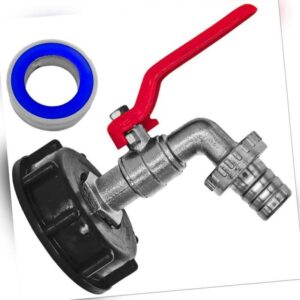 Auslaufhahn IBC Regen Garten Tank Deckel Adapter  Kappe Wasserhahn 1000 Liter