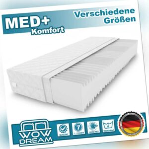Matratze MED+ Komfort 7 Zonen Kaltschaum Memory Marken  H3 Bett Matratzen