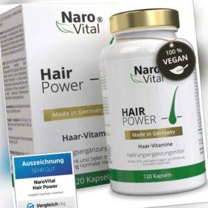 Haar Vitamine - Mit Biotin & Hirse 120 Kapseln Bartwuchs Haarwuchs - Hochdosiert