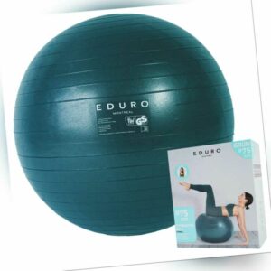 Eduro Gymnastikball 75cm + Pumpe Grün Yoga Pilates Sport Fitness-Ball Sitz-Ball