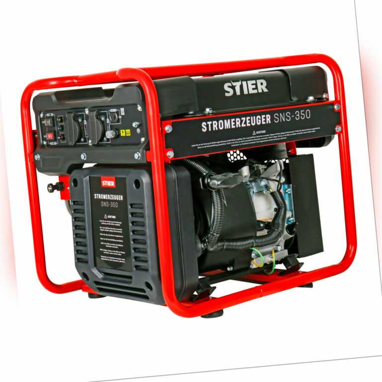 STIER Stromerzeuger SNS 350 Generator 10l Inverter Stromaggregat max 3500 W