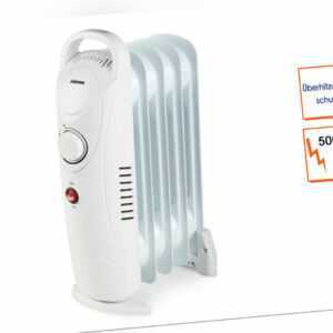 Elektrische Heizung mit Thermostat, Ölradiator 500W, Standheizung Badheizkörper