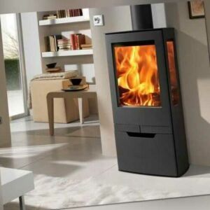 EEK A Kaminofen Panadero Zinc EcoDesign mit drei Scheiben 7,9 kW Kamin Ofen