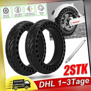 2tlg E-Scooter Vollgummi Reifen 8,5 x 2 " XIAOMI M365 1S PRO 1 2 Honeycomb DHL