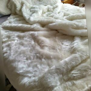 QVC Mont Chalet Premium Wendeplaid Mikrofaser-Samt Rückseite