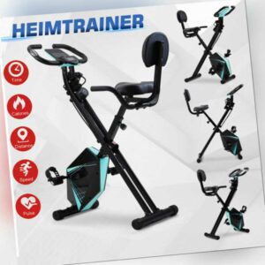 Fitnessbike Fahrrad Ergometer Indoor Cycling LCD-Display X-Bike Heimtrainer blau