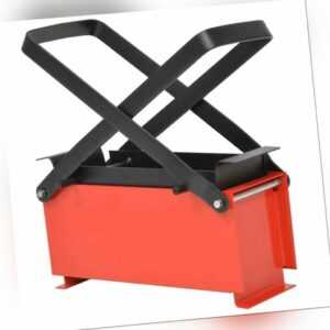 vidaXL Paper Log Briquette Maker Steel 34x14x14 cm Black and Red