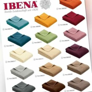 Ibena Wohndecke Uni Kuscheldecke Tagesdecke Sofadecke Decke -