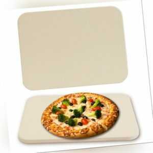 Pizzastein Brotbackstein Backofen & Gasgrill Cordierit 30x38 CM Beige Rechteckig