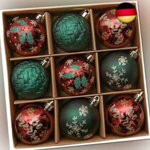 VALERY MADELYN Weihnachtskugeln Kunststoff Christbaumkugeln Weihnachtsdeko mit