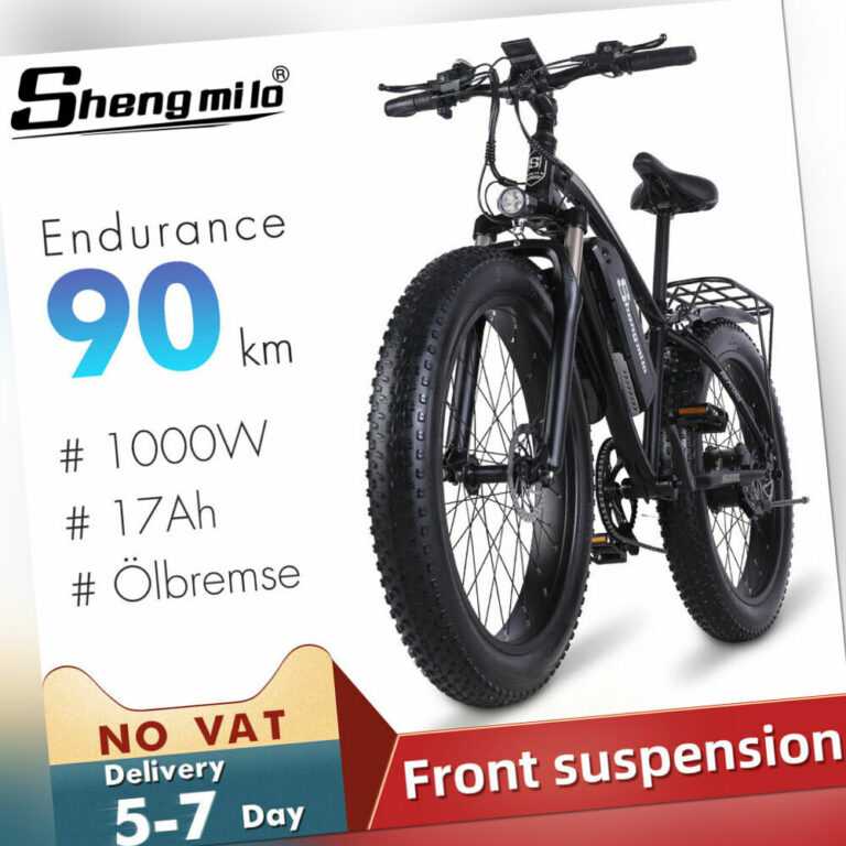 E-Bike Elektrofahrrad Fahrrad Mountainbike 48V 1000W 17Ah 26 Zoll Pedelec 45KM/H