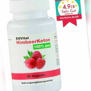 Exvital HimbeerKeton, 90 Kapseln in Premiumqualität, 100%  Keton, Hochdosiert