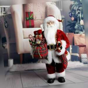 Weihnachtsmann Figur 46cm gross Santa Claus Nikolaus Weihnachten Deko XXL