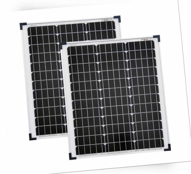 2 Stück 50 W Solarmodul 50 Watt mono Solarpanel  Solarzelle NEU TÜV Zertifikat