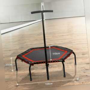 PP Fitness-Trampolin Hexagon indoor Cross Jumping mit Stange bis zu 120kg B-Ware