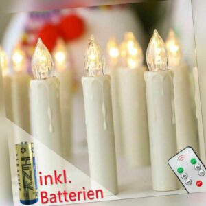 Kabellose LED Weihnachtskerzen 10~50X Christbaum Kerzen Lichterkette Party Timer