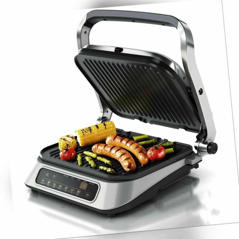 Arendo Kontaktgrill Digital 1900 W Sandwichmaker Tischgrill 7 Programme antihaft