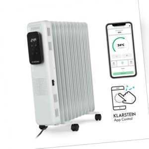 Ölradiator 2720 W Smart Öl Radiator Heizung mobil 10 Rippen Thermostat weiß